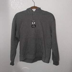 Gray obey hoodie with black